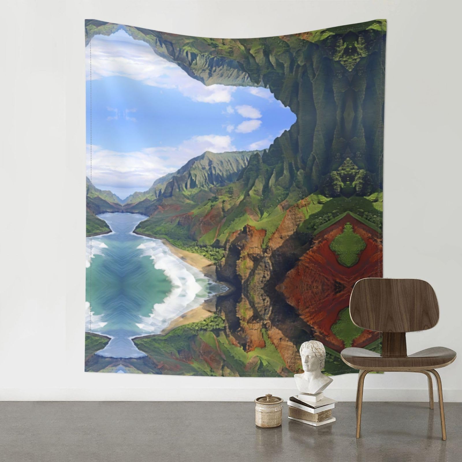 WHJSSF Kauai Hawaii Seashore Prints 60x51in Wall Tapestry Bohemian Throw Blanket Dorm Decor Beach Picnic Cover