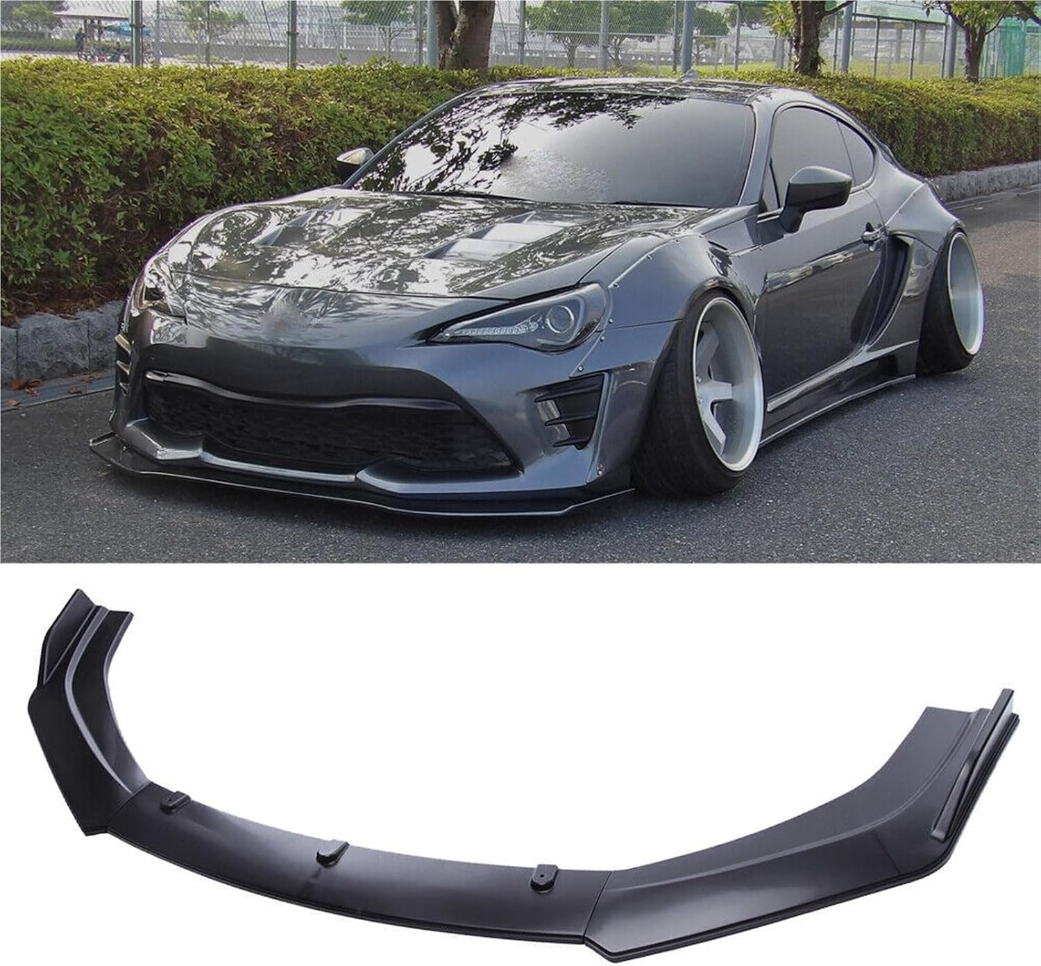 For Toyota 86 GT 2017-2020 Front Splitter Bumper Lip Chin Spoiler Body Kit Car Diffuser Trim Air Dam Accessorie(Carbon Fiber)