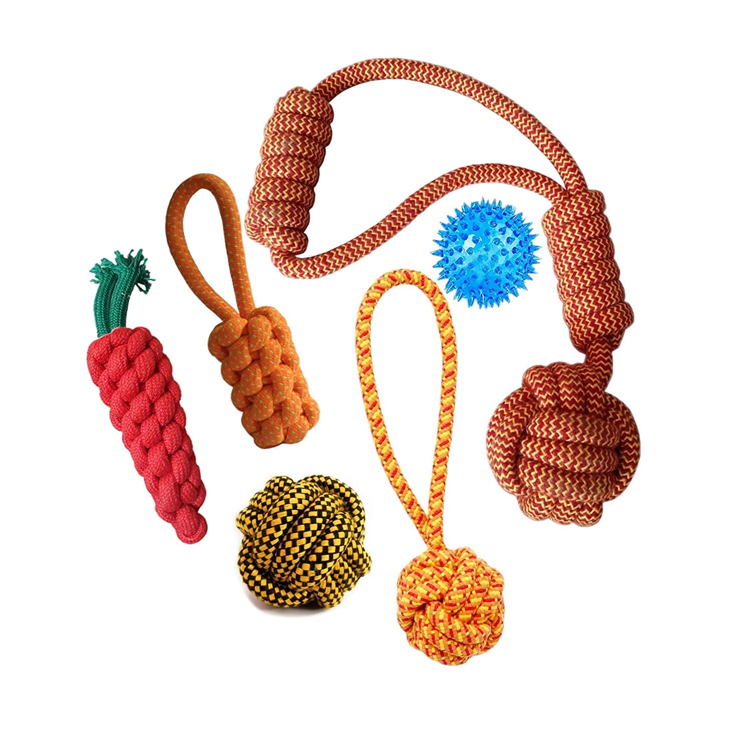 RvPaws Dog Toys,6 Pack Puppy Chew Toys Gift Sets,Interactive Cute and Chew Squeaky Toys,Tough Rope Chew Toys, Durable and Washable, for Small/Medium Dogs. (Combo G) (B09J29JJXC) Amazon Price History, Amazon Price Tracker