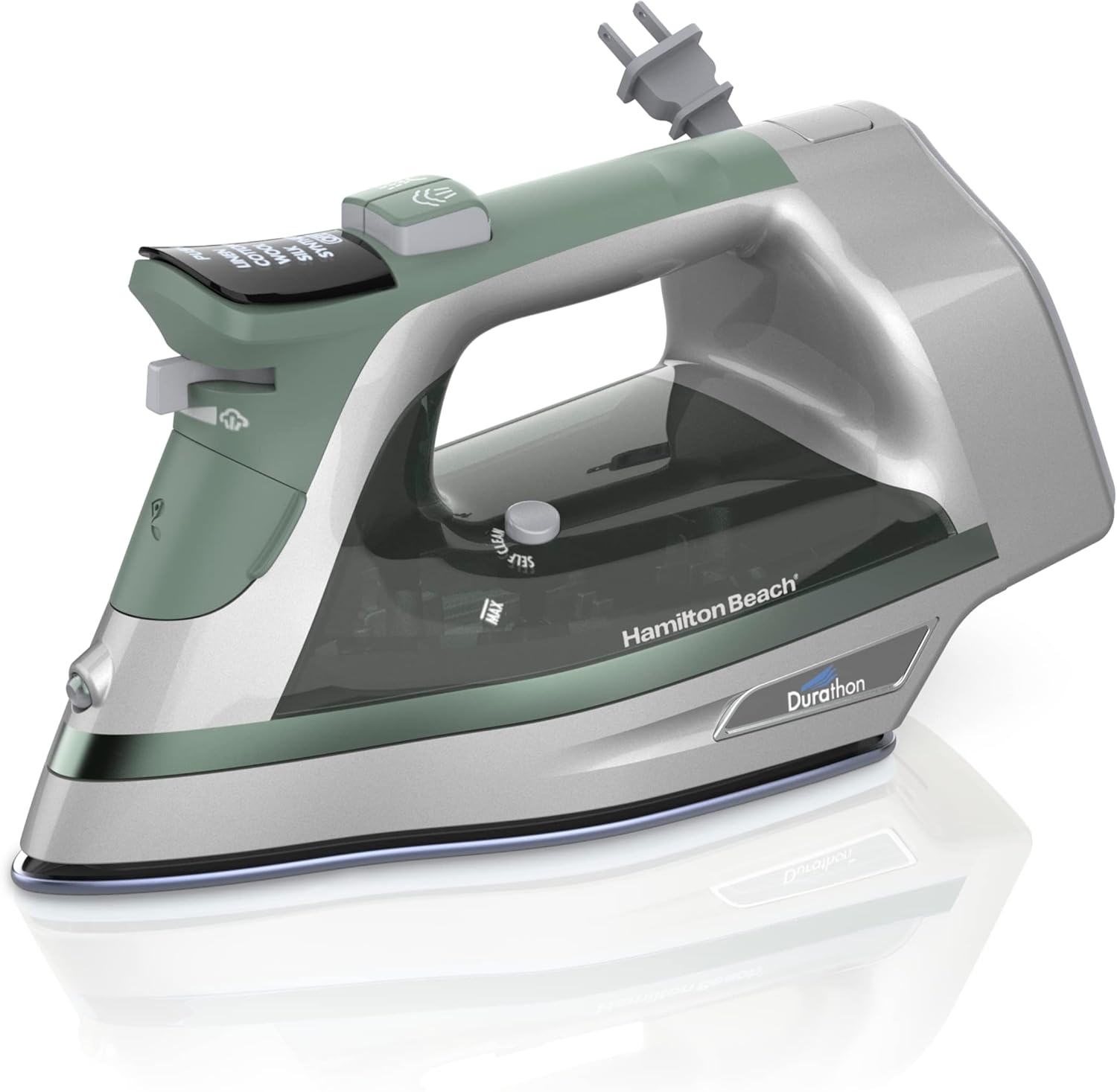 Hamilton Beach Steam Iron & Vertical Steamer for Clothes with Scratch-Resistant & Steam Iron & Vertical Steamer for Clothes with Scratch-Resistant Durathon Soleplate, 3-Way
