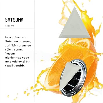 VAVANA Araba Klima Kokusu 2'li Set -Trio Oto Kokusu | BPA & Sıvı İçermez | 45 Gün Etkili (Satsuma | Lavanta)