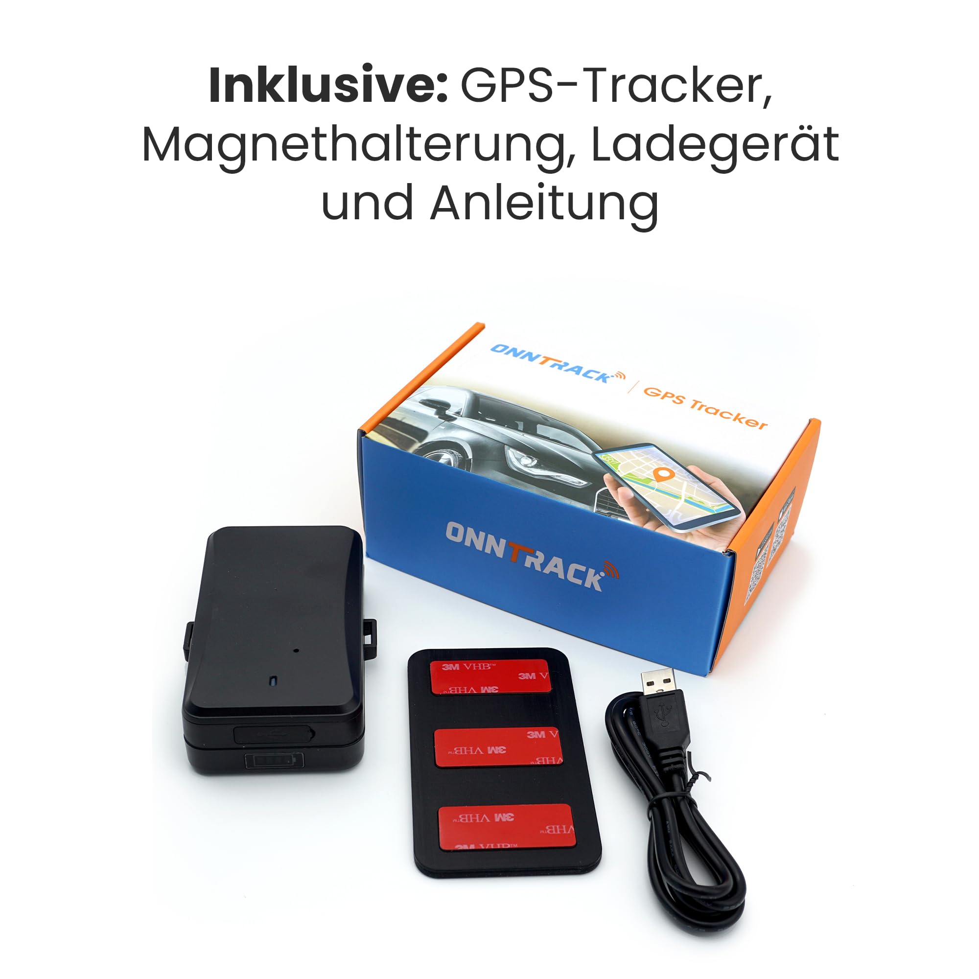 Portable Pro+ GPS Tracker Auto – Eingebauter Tracker mit Echtzeit GPS Live Tracking, Ohne ABO, 90 Tage Akkulaufzeit, 4G LTE Peilsender mit App-Steuerung und Manipulationsalarm