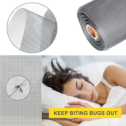 Miniatura 4 de Reemplazo de pantalla de ventana  Malla de nailon ajustable personalizada  Rollo de pantalla para puertas de ventanas y pantalla de patio con 1