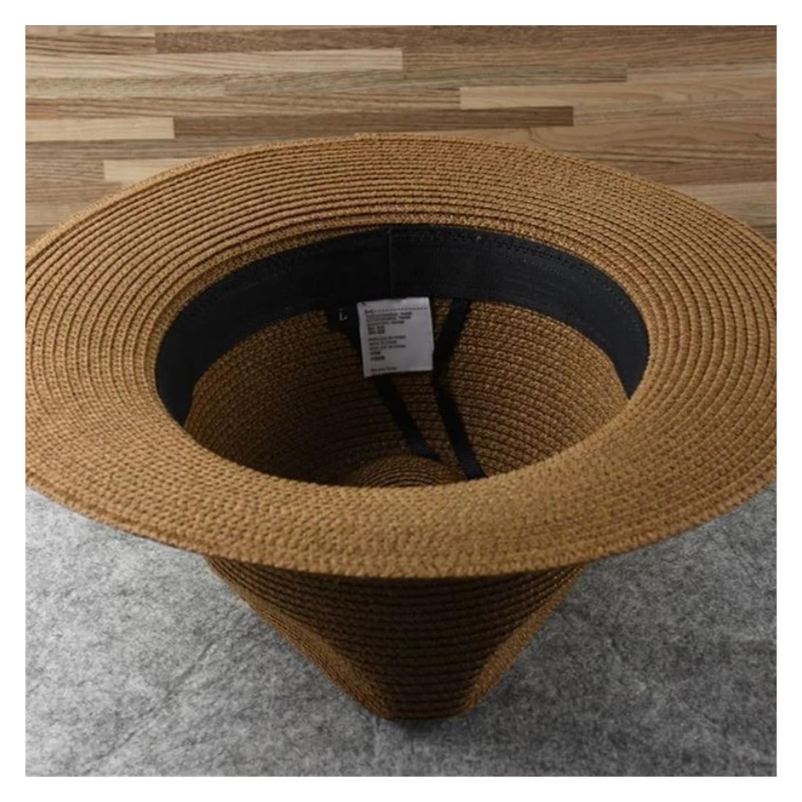 Genérico Sombrero de paja ala ancha gran tamaño Gorra viaje playa verano