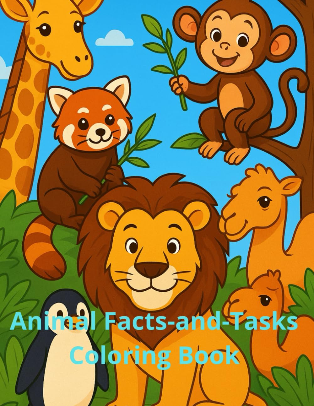 Animal Facts-and-Tasks: Coloring Book