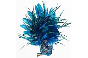 Peacock Ornament Adorned with Shimmering Glitter