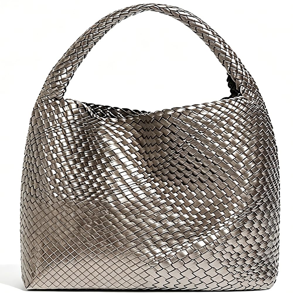 Geelyda Woven Tote Bag for Women with Purse, Fashion Shoulder Hobo Underarm Bags, Large Woven Handmade Work Commuter Day Bags