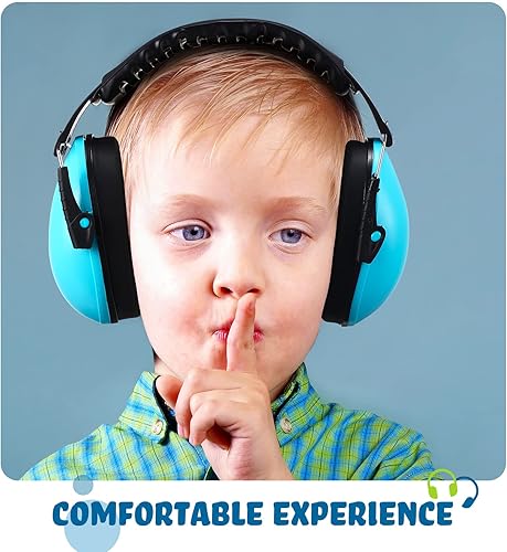 Miniatura 5 de Yunsailing Orejeras para niños con reducción de ruido de 26 dB, auriculares ajustables de protección para los oídos