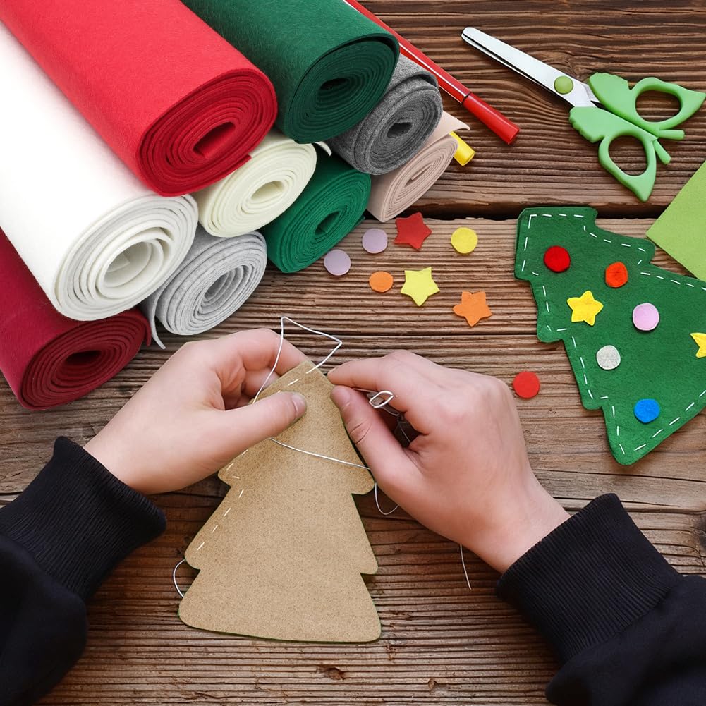 LOMUG Rotolo di Feltro Tessuto per Artigianato 40cm x 250cm Feltro per Fai da Te Feltro in Poliestere Spessore 3mm per Sottofondo Decorativo Tappetino di Feltro Fai da Te Artigianato Cucito Manuale