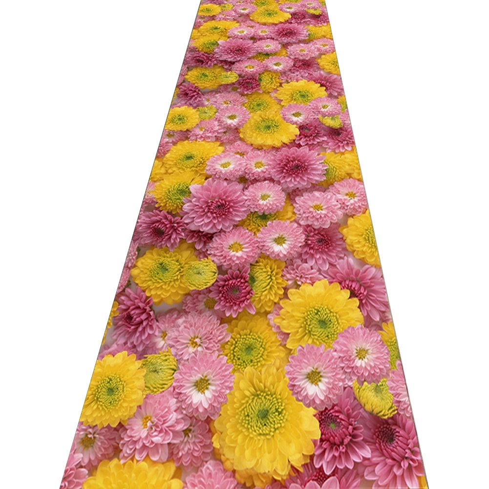 Alfombras de pasillo largo ZRUYI con flores 3D para dar vida y color a la entrada de tu hogar