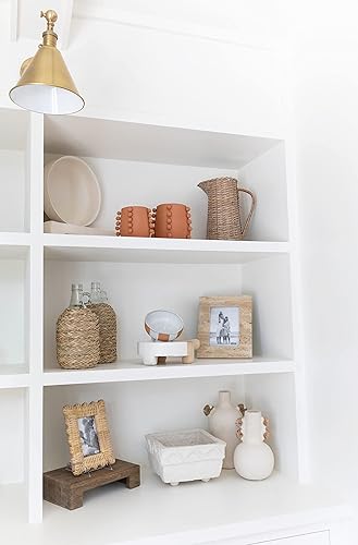 Miniatura 6 de Mud Pie Dos jarrones de yute mache; aproximadamente 9 1/2 x 5 pulgadas de diámetro