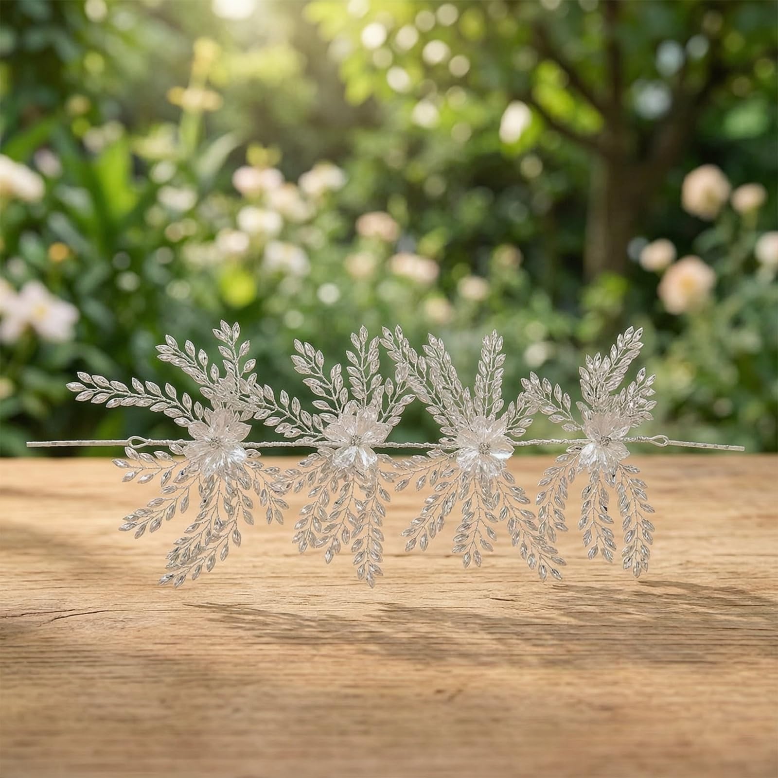 Almencla Women Wedding Hairband Braut Haarreif Haarband Haarschmuck Haarrebe mit Funkelnden Strasssteinen Und Zartem Draht für Hochzeit Braut Brautjungfern Fotoshooting Abendfeier, HS-J7028S