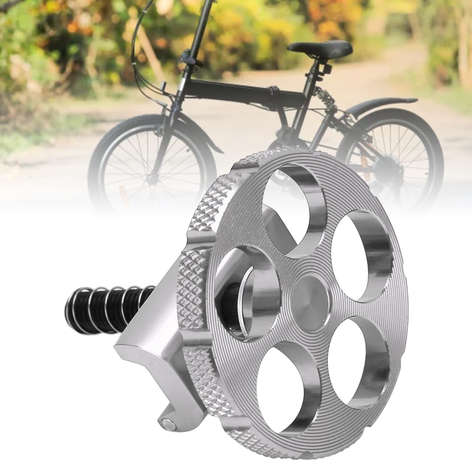 Gavigain Folding Bike Folding Bike C Buckle,Aluminum Hingle Clamp C Buckle CNC Integrated for Brompton Folding Bike (Silver)