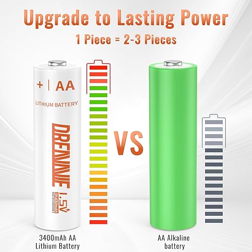 Miniatura 3 de Baterías de litio AA no recargables  1.5 V doble A Premium litio AA pilas para parpadear al aire libre, linterna, juguetes, otros dispositivos