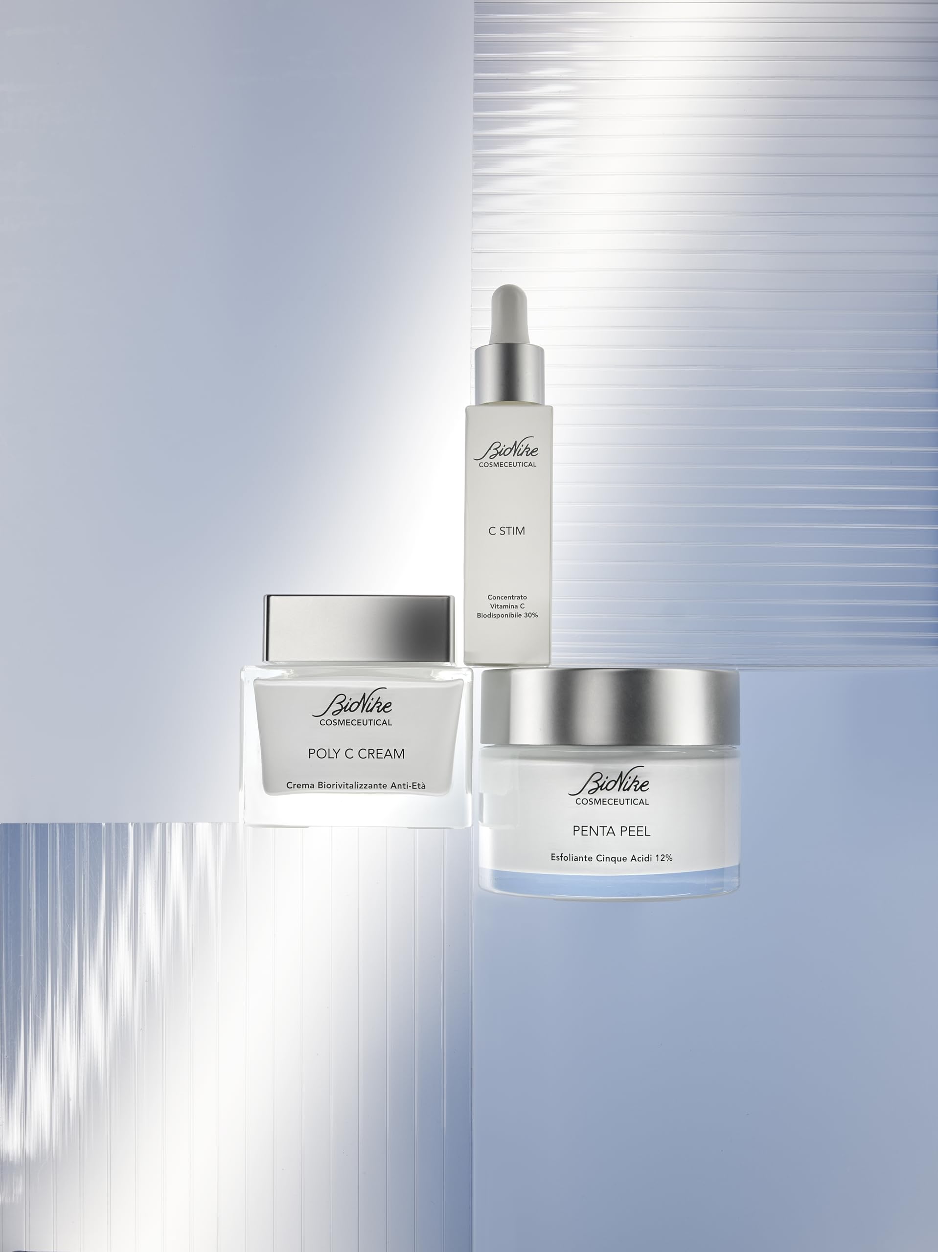 Bionike Cosmeceutical - Poly C Cream Crema Viso Antietà, con Vitamina C e Polidatina, Azione Antiossidante, Riempie e Distende le Rughe e Dona una Pelle Compatta, Elastica e Rimpolpata, 50 ml