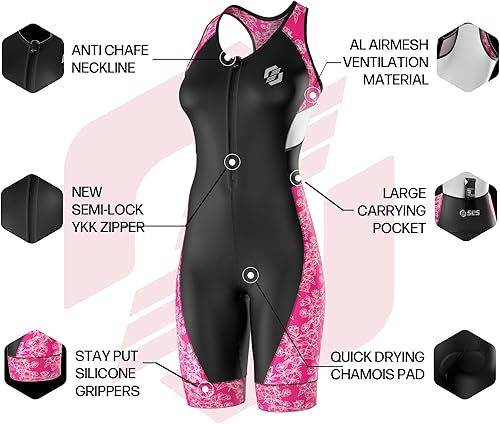 Miniatura 41 de SLS3 Trajes de triatlón para mujer - Traje de triatlón de una pieza para mujer - Traje de triatlón profesional para mujer - Trisuit premium