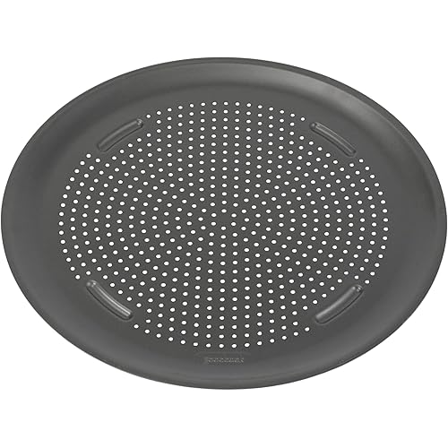 GoodCook AirPerfect Nonstick 16” Pizza Pan – Pizza Tray for Oven, Perforated Round Pizza Pan, Carbon Steel Baking Pan, Homemade, Frozen & Leftover Slices