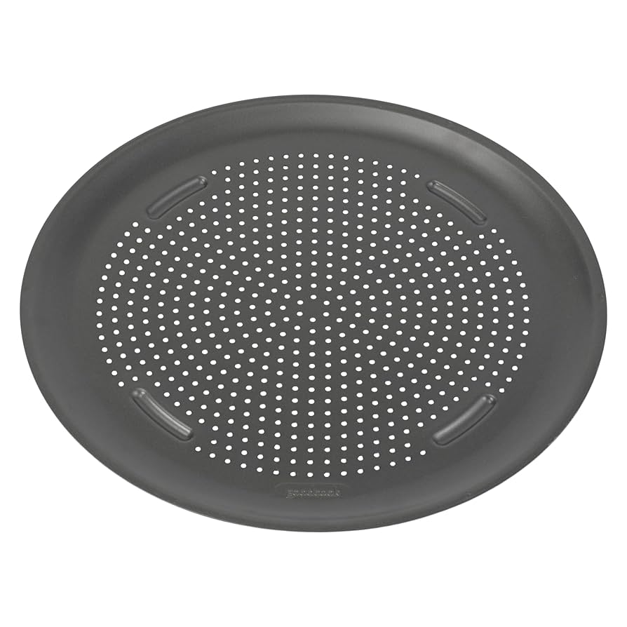 GoodCook AirPerfect Nonstick 16” Pizza Pan – Pizza Tray for Oven, Perforated Round Pizza Pan, Carbon Steel Baking Pan, Homemade, Frozen & Leftover Slices