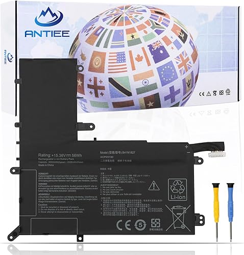 ANTIEE B41N1827 Batería para portátil Asus ZenBook Flip 15 UM562 UX562 UX562F UX562FA UX562FAC UX562UG UX562IA UX562IQ UM562IA UM562IQ Q507 Q507IQ