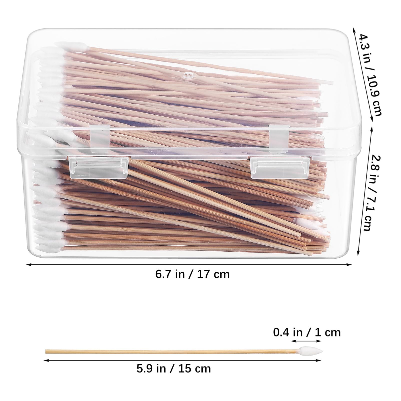 Ipetboom 1500pezzi Pz Cotton Swabs Per Makeup e Pulizia Dettagliata Bastoncini Di Cotone Affusolati Per Elettronica e Unghie Tampone Preciso Per Applicazioni Versatili