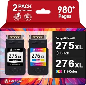 275XL 276XL Replacement for Cannon 275 and 276 Ink Cartridges PG-275 CL-276