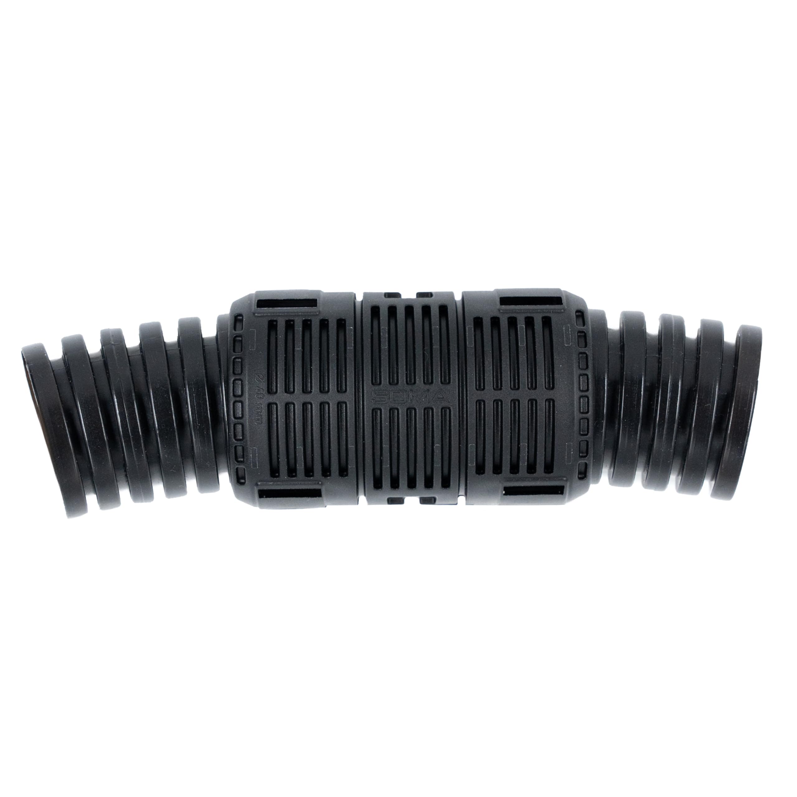Lot de 30 raccords de tuyau ondulé M40 - Manchon noir (pour 15 raccords) - Résistant aux chocs - Antistatique - Sans halogène - Résistant aux températures de -20 °C à +80 °C