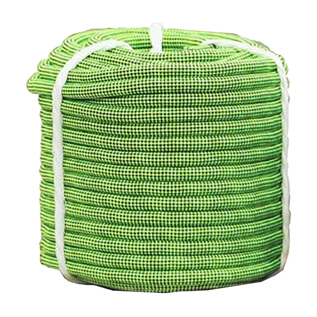 Cuerda de poliéster de Doble B de 1/2 Pulgada - 40 Metros, Color Verde, Adecuada para Escalada en Roca, tracción, Senderismo, Acampada, navegación, tendedero, etc. - Disponible en Varias LON