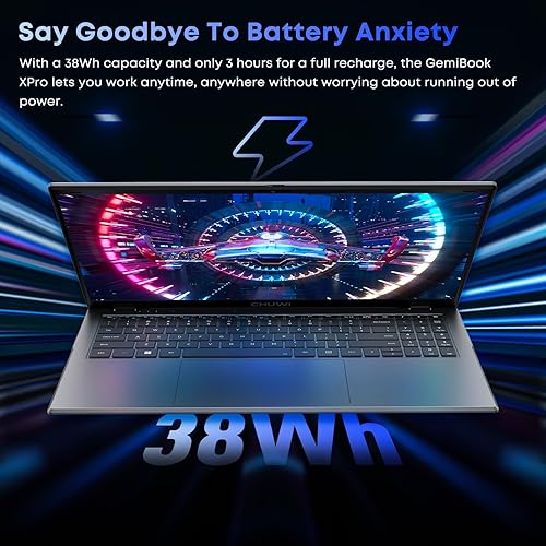 Miniatura 8 de CHUWI GemiBook Plus Laptop de 15.6 pulgadas, Intel Alder Lake N100 (hasta 3.4 GHz), 16 GB LPDDR5 RAM 512 GB SSD, Windows 11 Laptops, 1TB SSD Expend,