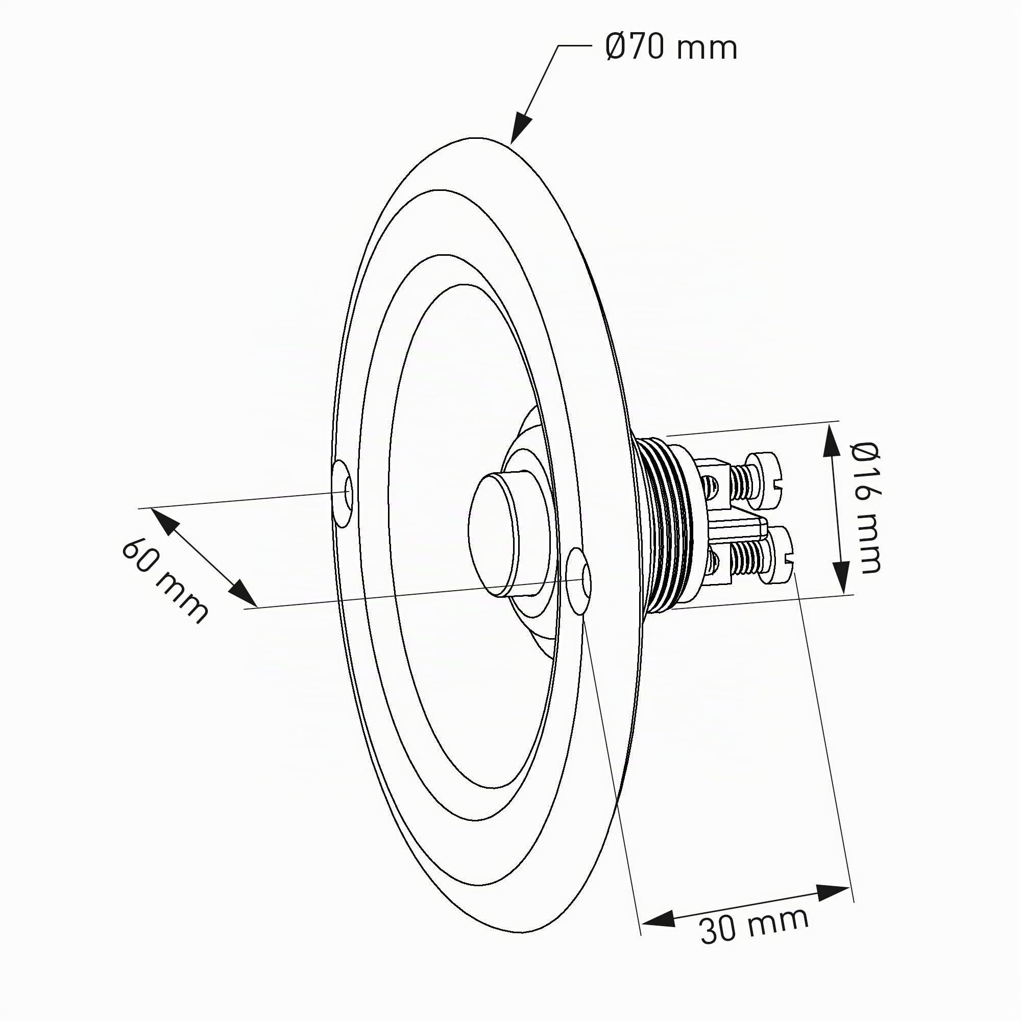 HUBER bouton de sonnette en métal - bouton de sonnette I en laiton chromé - bouton-poussoir brossé