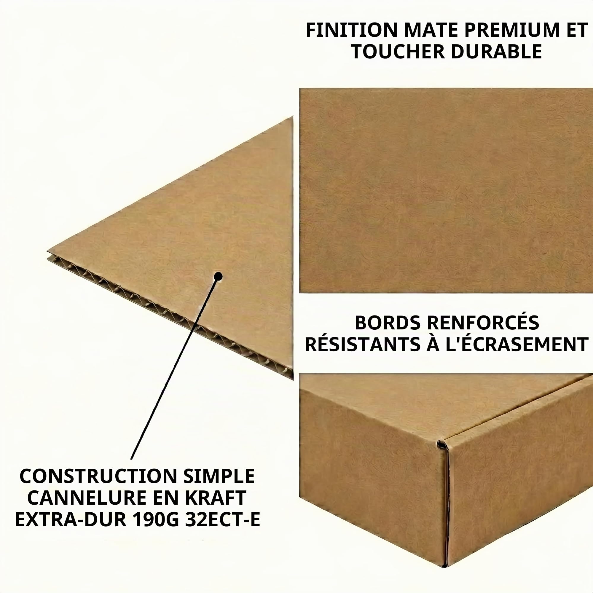 STRBOXONG 20x Bacs à Bec en Carton Ondulé Kraft – Boite de Rangement Ouverte 40x12x10cm pour Rayonnage, Atelier, Garage – Organisateur Vis, Outils & Pièces Détachées – Solide & Recyclable