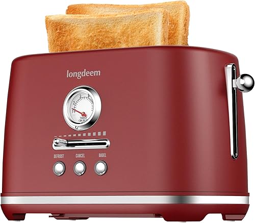 Tostadora de 2 rebanadas con ranuras de 1.5 pulgadas de ancho y esfera de 6 sombras, apagado automático, elevación y aspecto, modo congelado para disponible en Yaxa Colombia