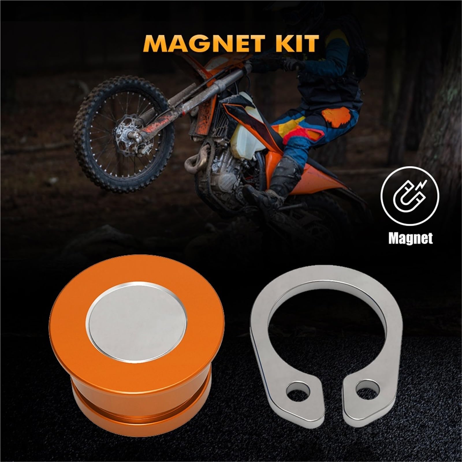 Couvercle de Protection de Disque Aimant de Rotor de Compteur de Vitesse/odomètre pour Moto KTM 125-530 XC XC-W TPI Six Days EXC-F Six Days 2003-2023(A)