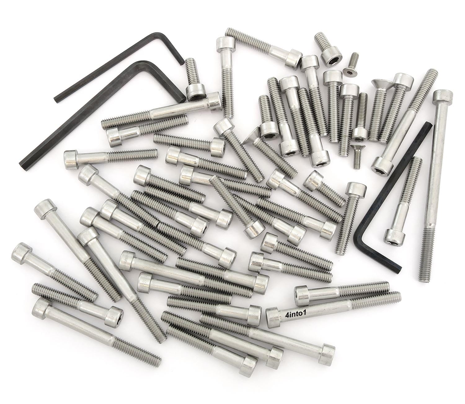 Stainless Steel Allen Bolt Set - Compatible with Honda CB350F Four - 1972-1974 - 56 Bolts