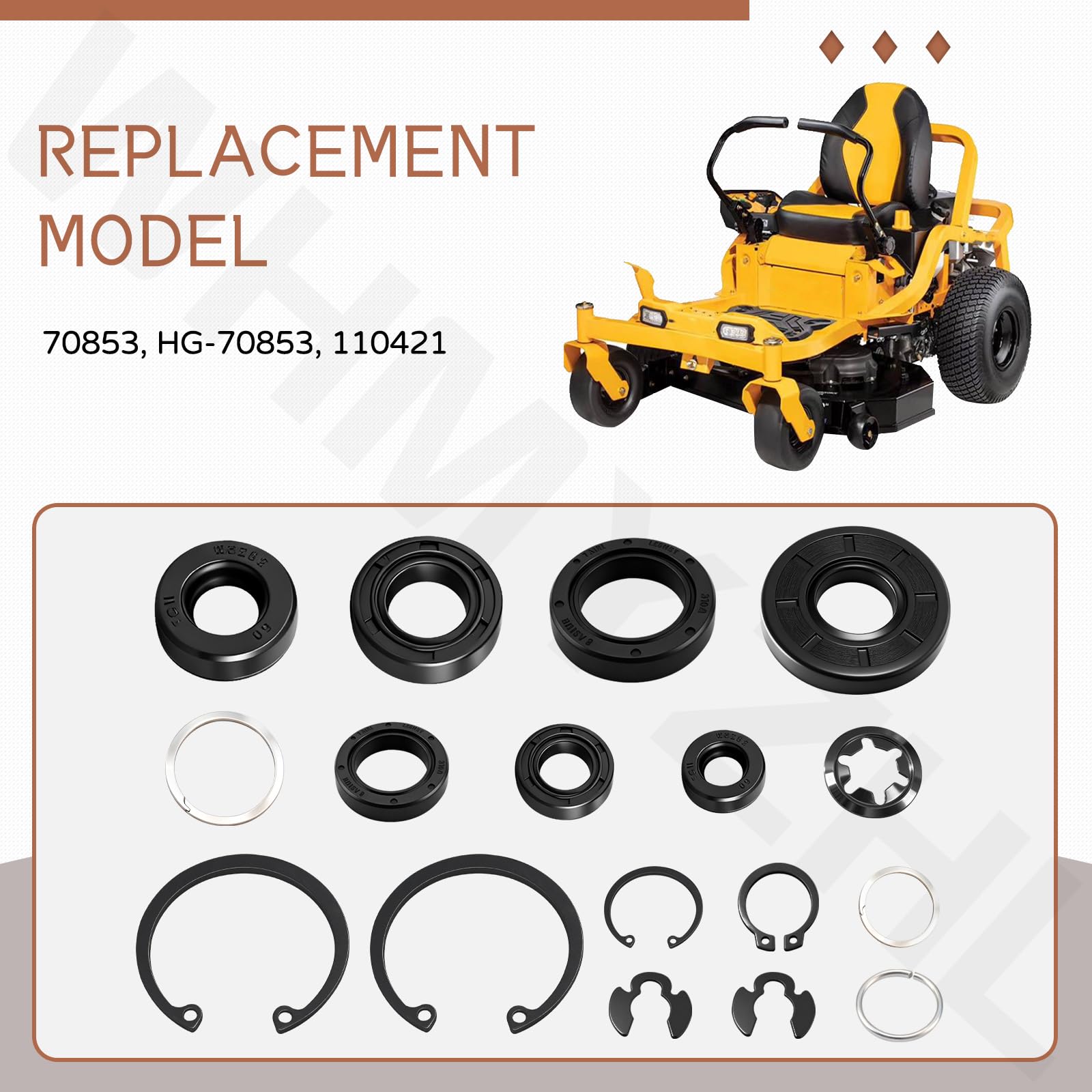 Amazon.com : 70853 Overhaul Rebuild Seal Retaining Ring Kit for