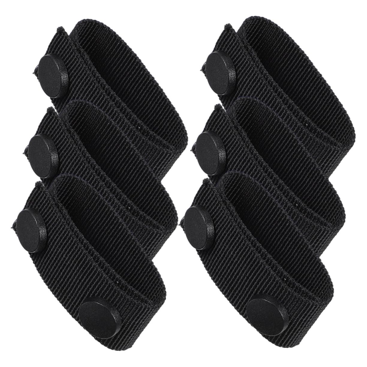 YARNOW Sujetadores De Cinturón De Servicio 19x2,5 Cm Negros, Trabillas De Nailon Resistentes, Pack De 6 Unidades, Accesorios para Cinturón De Mochila, Equipamiento para Uso Al Aire Libre