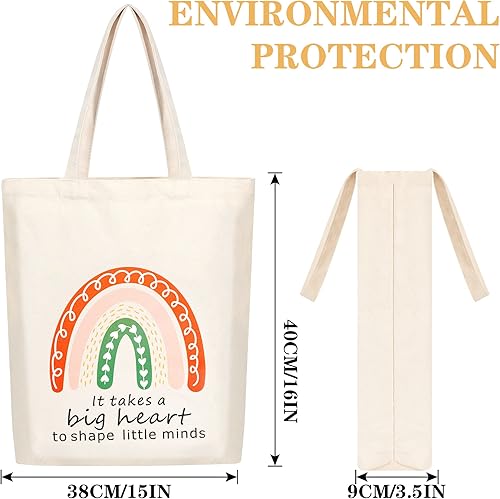 Miniatura 3 de 8 bolsas de lona para profesores, regalos de agradecimiento para profesores, bolsas reutilizables esenciales para profesores, regalos de fin de