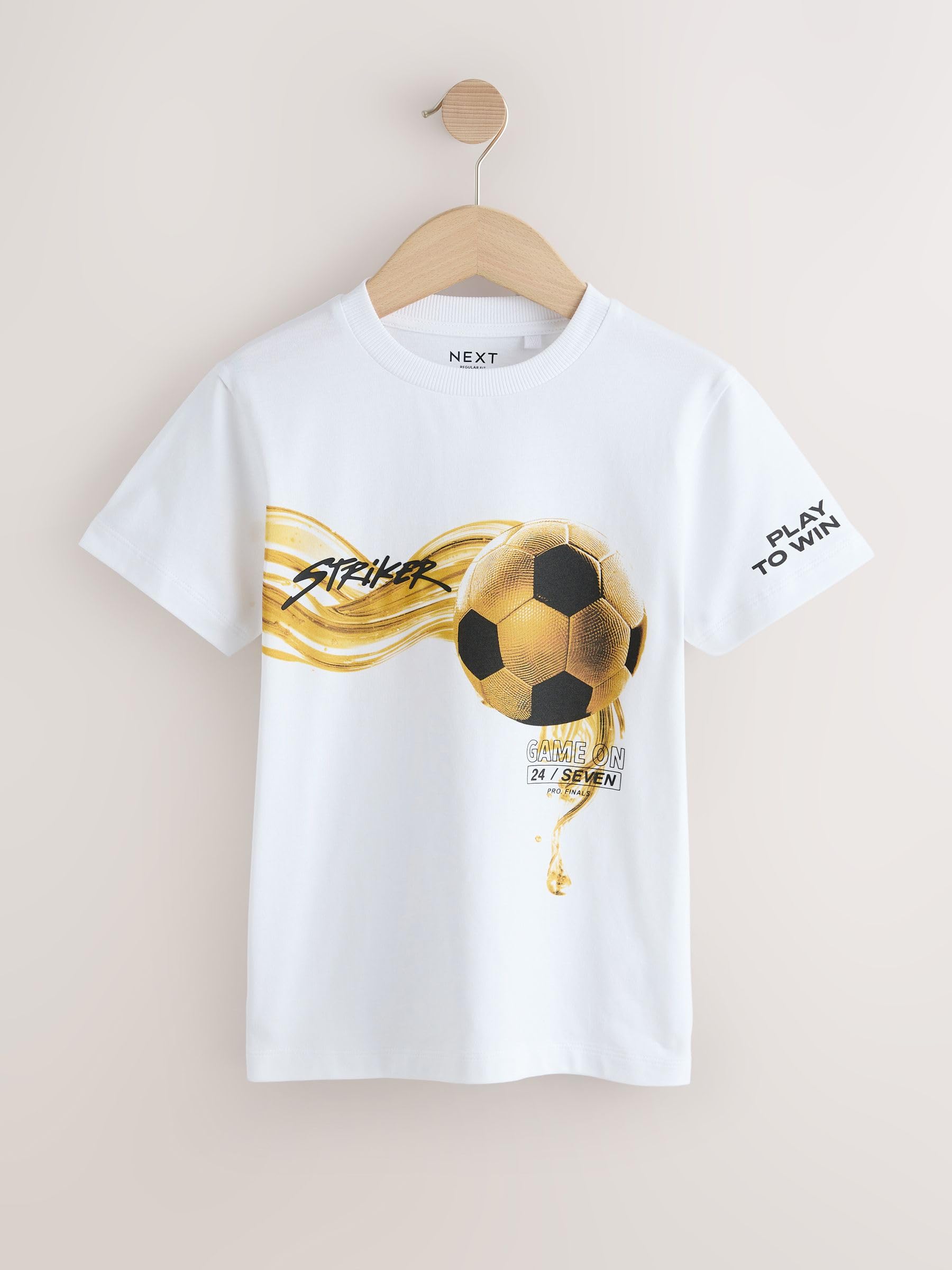 NEXT Jungen Regular Fit Kurzarm-T-Shirts mit Grafik, 3er-Pack
