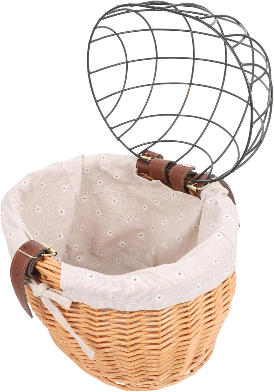 Pet Bike Basket with Sturdy Iron Frame Wear Resistant Portable Pet Carrier Bag for Cats and Dogs Large Capacity Front Handlebar Basket Easy to Attach Without Tools