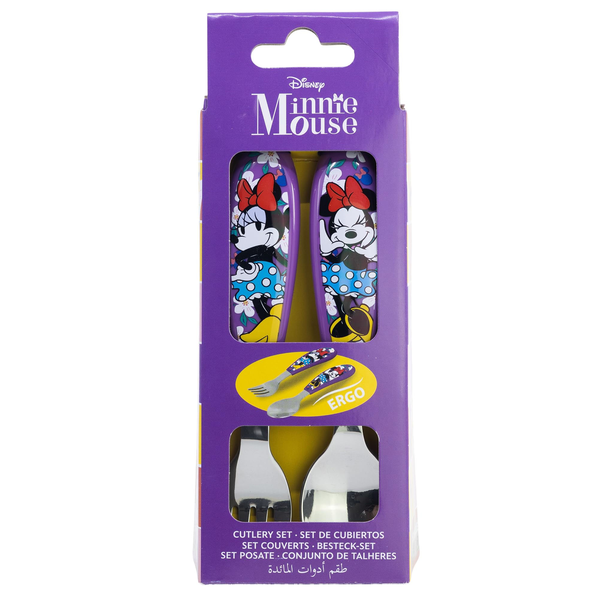 Minnie Fork and Spoon Set of 2 Stainless Steel Cutlery Set, Dunkelviolett - Image 2