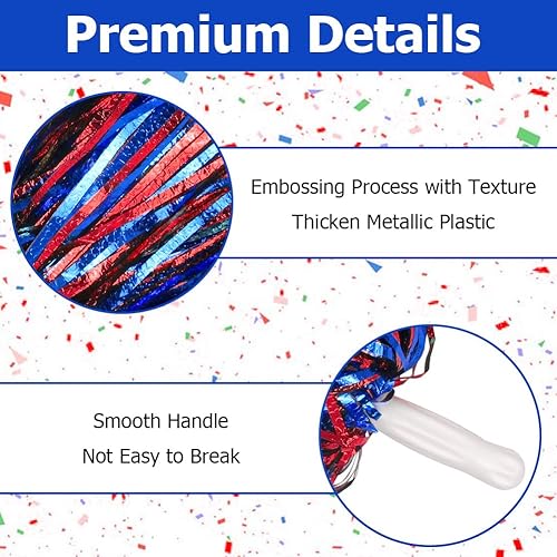 Vista 41 de Hooshing Pompones metálicos esponjosos, esponjosos, 12 unidades, 24 unidades, para equipo, deportes, fiesta de espíritu, adoptar un proceso