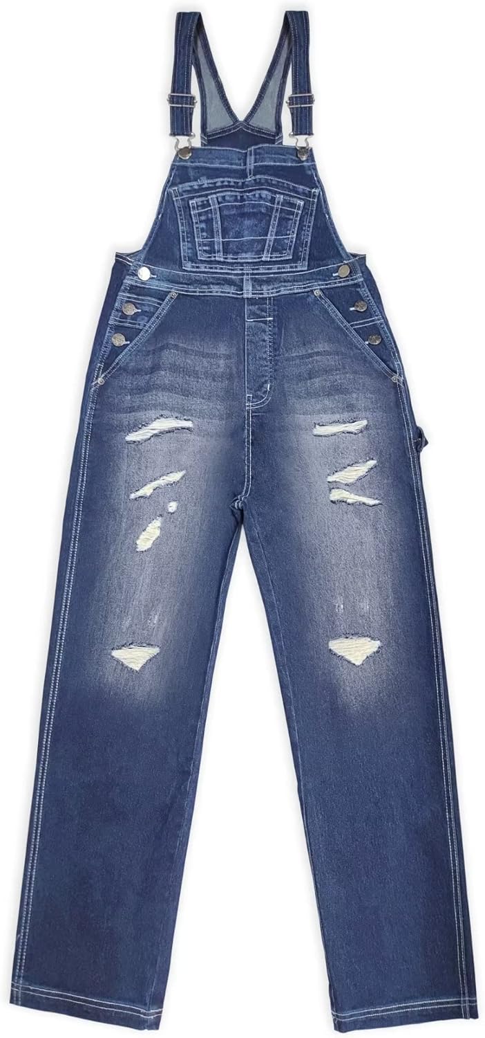 Hybrid & Company Women Denim Shorts Rompers Sleeveless Adjustable Strap Overalls Cross Back Jumpsuit - Image 2