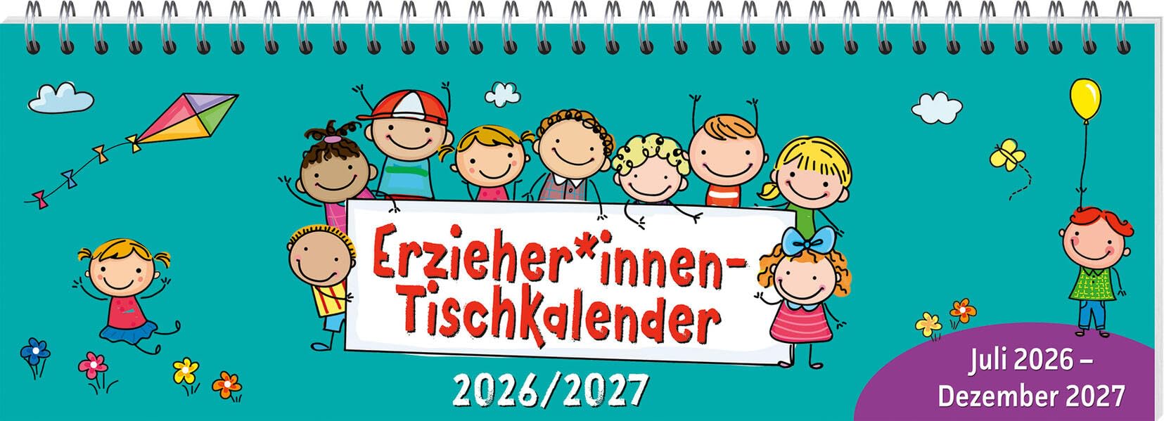 ErzieherInnen-Tischkalender 2026 / 2027: Juli 2026 - Dezember 2027 (Kalender / Planer für Kindergarten und Kita)