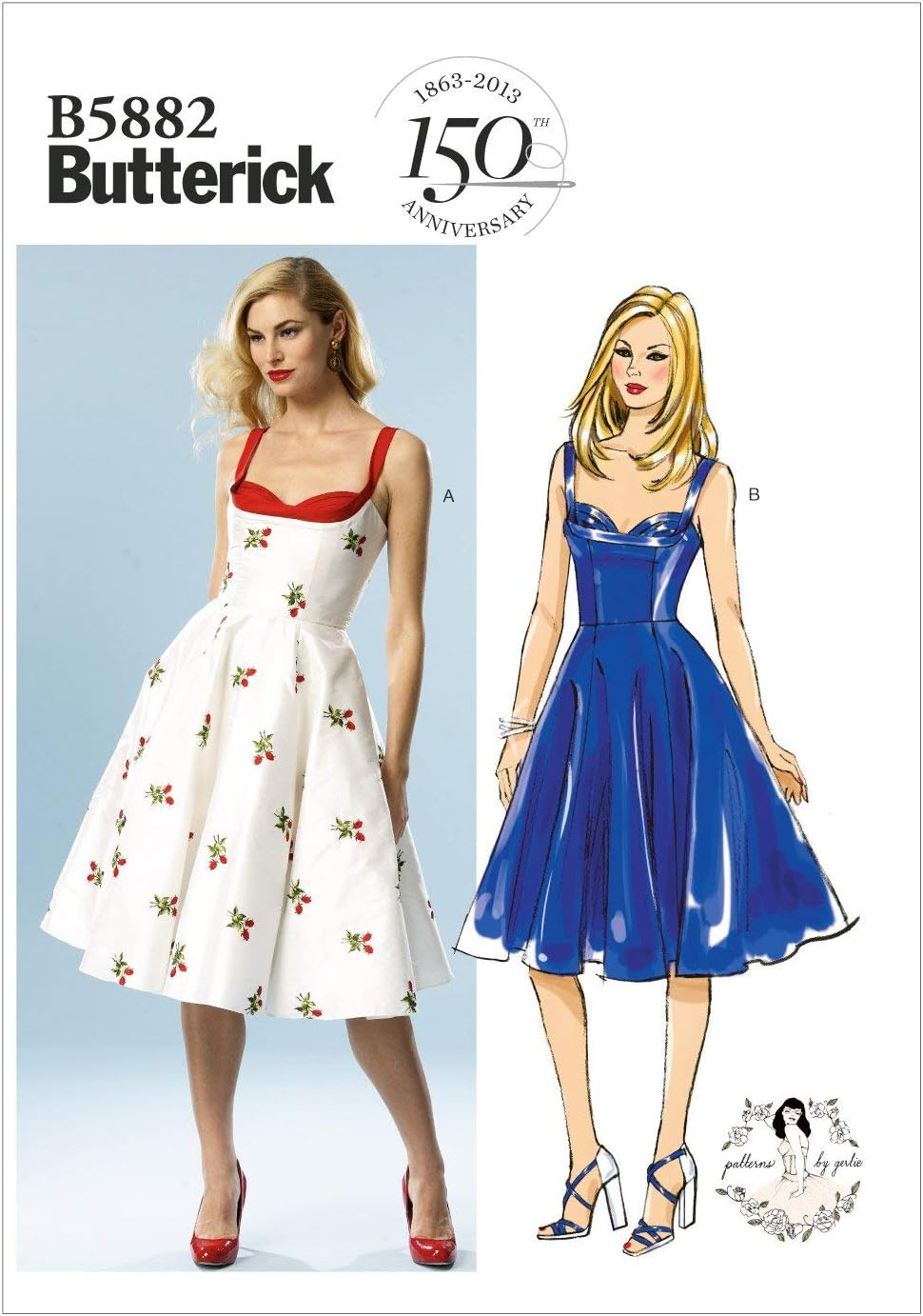 BUTTERICK PATTERNS B5882 Misses' Dress Sewing Templates, Size AX5