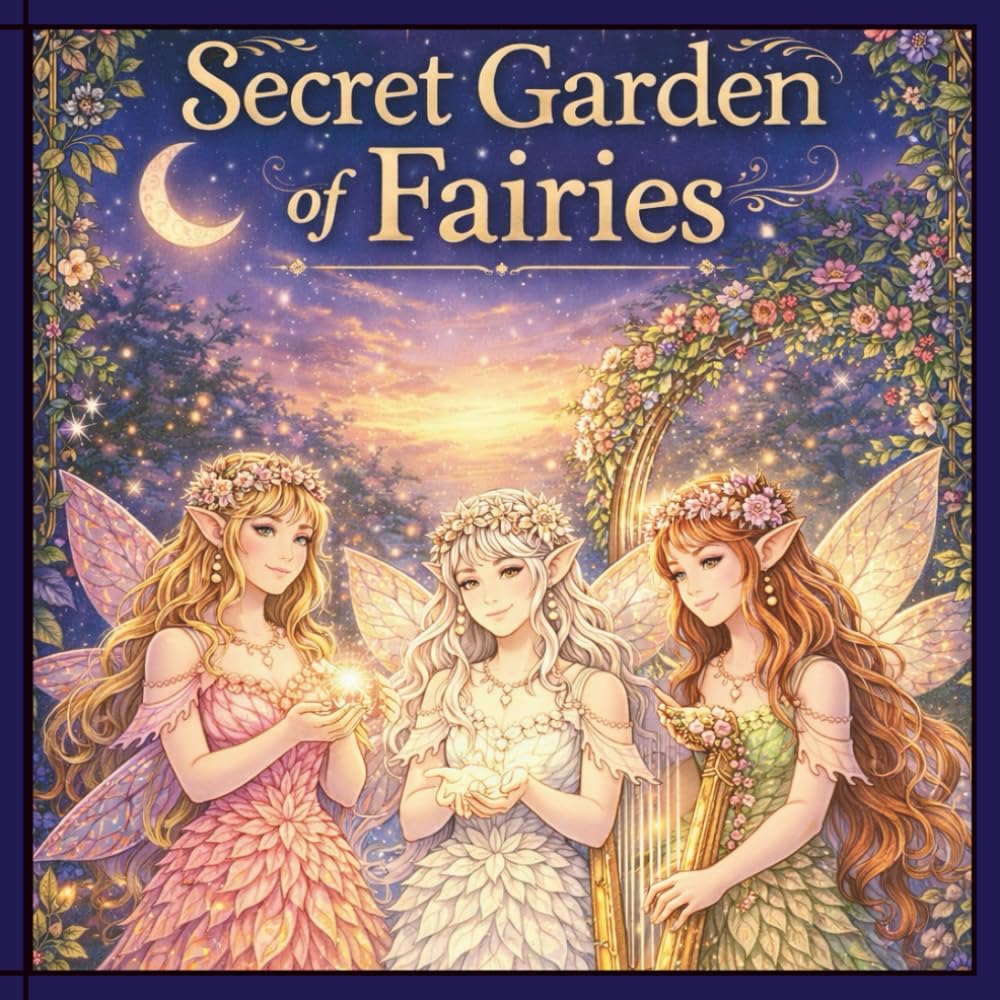 Secret Garden of Fairies: An Enchanting Adult Coloring Book of Magical Fairies & Gardens