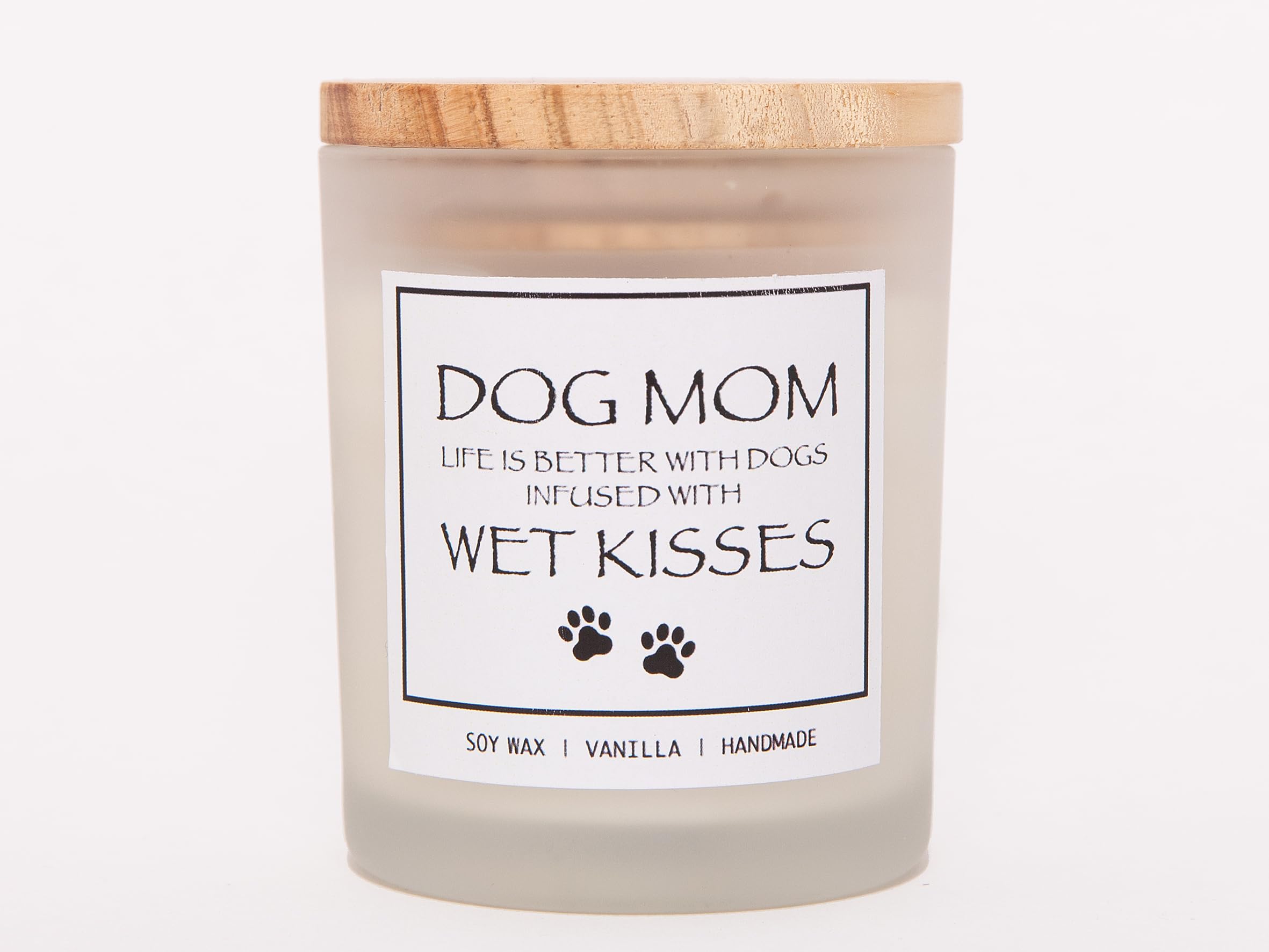 Life is Better with Dogs Infused with Wet Kisses Candle - Gifts for Dog Lovers, Dog Mom Gifts for Women, Pet Friendly Lavender Scented Candle, Natural Soy Wax & Natural Essential Oils