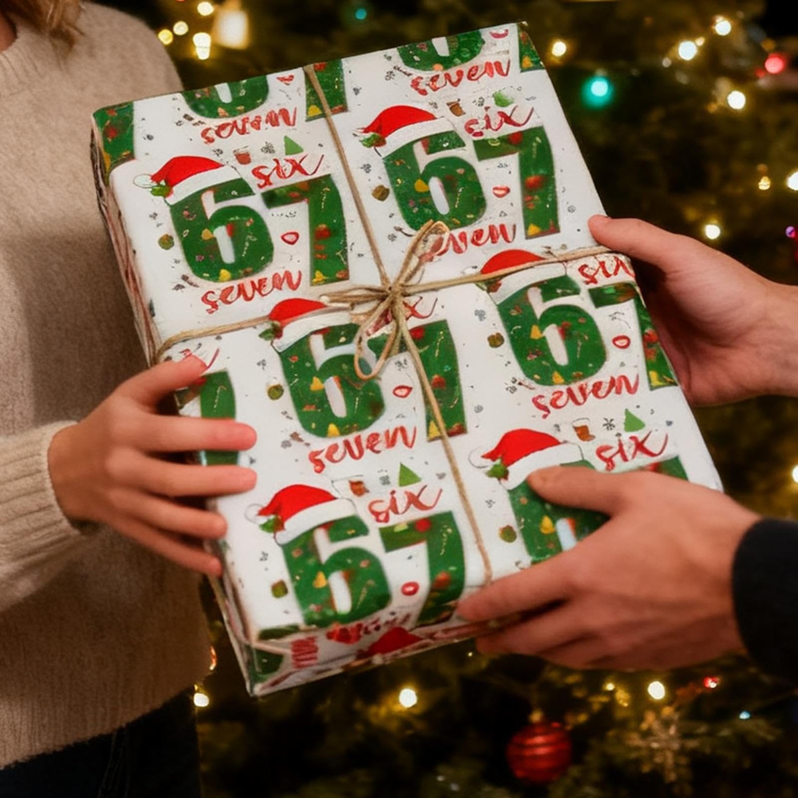 Funny 67 Edition Wrapping Paper – Meme Gift Wrap For Christmas, Secret - View #5