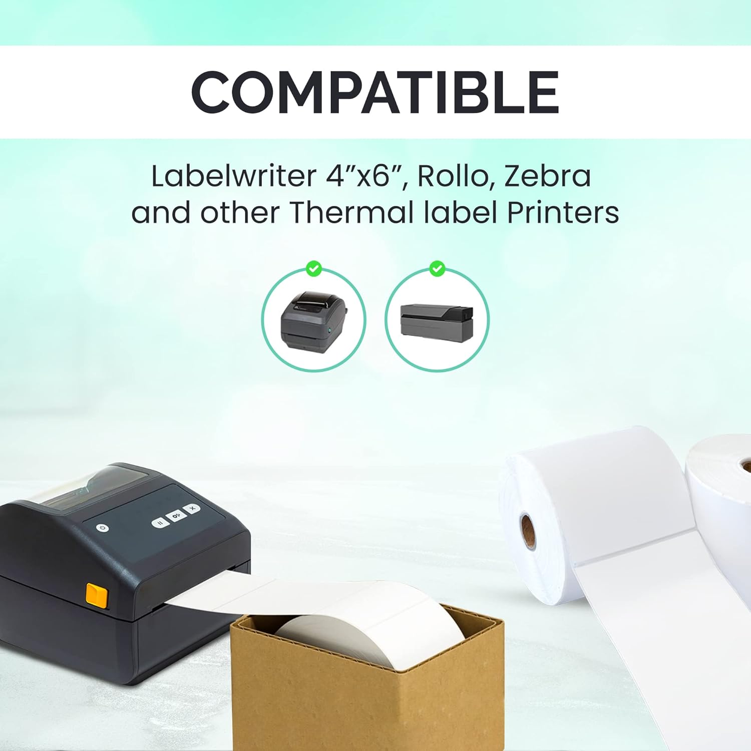 MotionGrey Durable Shipping Labels – 4x6 Thermal Shipping Label – Convenient Printer Labels for Shipping – Label Writer - Thermal Label Rolls 2 x 500