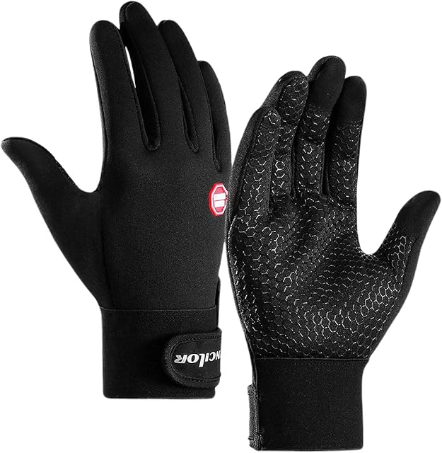 ASSIGN 1 Pair Cycling Gloves, Full Finger, Thickened, Cold-Proof Touch Screen Warm Gloves, Outdoor Sports Winter Plus Cashmere Glove for Men and Women