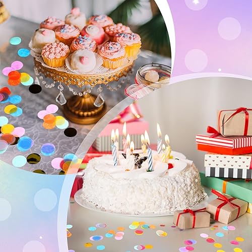 Vista 11 de Outus Confeti redondo multicolor de 1 pulgada (colores mezclados, 3.5 onzas)