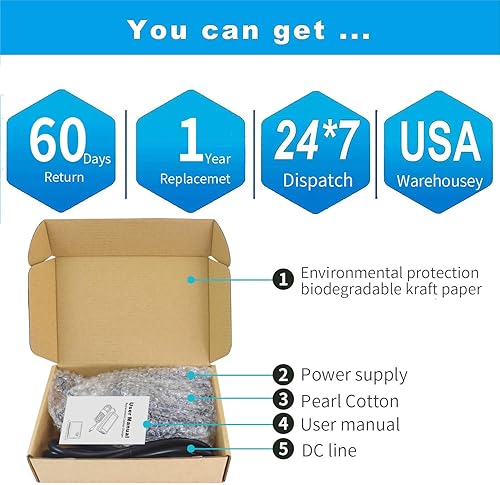 Miniatura 6 de Cargador adaptador de CA PA-12 de 19.5V 3.34A 65W para Dell Inspiron M5030 M5110 N4010 N4020 N4030 N5010 N5110 N5030 N5040 N5050 Inspiron 15-3520